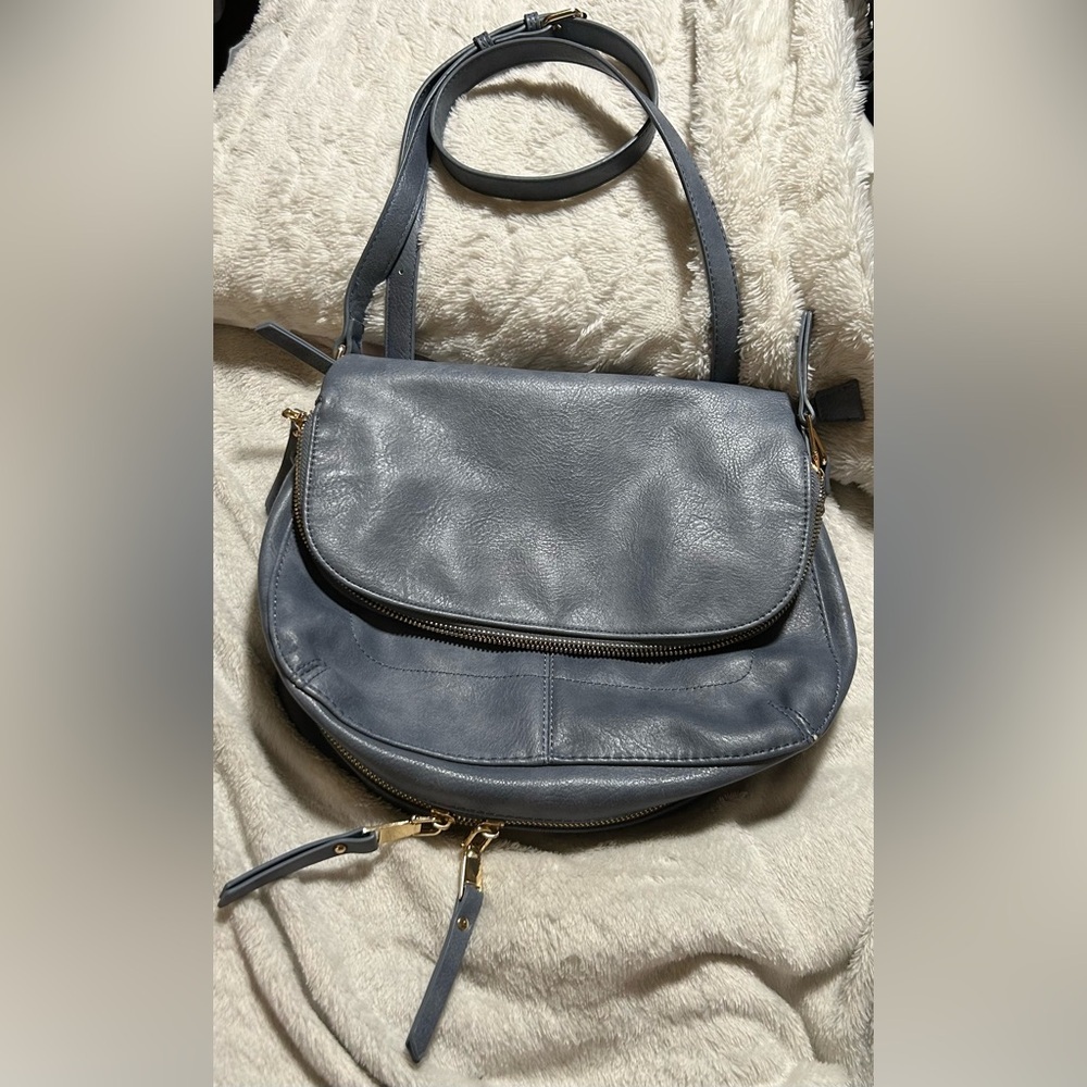 Miztique Elegant blue vegan Leather crossbody